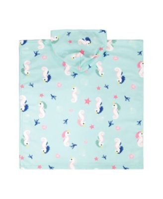  Girls' Hooded Seahorse Beach Towel - Big Kid