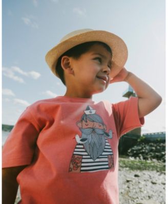 Boys' Organic Cotton Sailor Graphic Short Sleeve T-Shirt - Little Kid