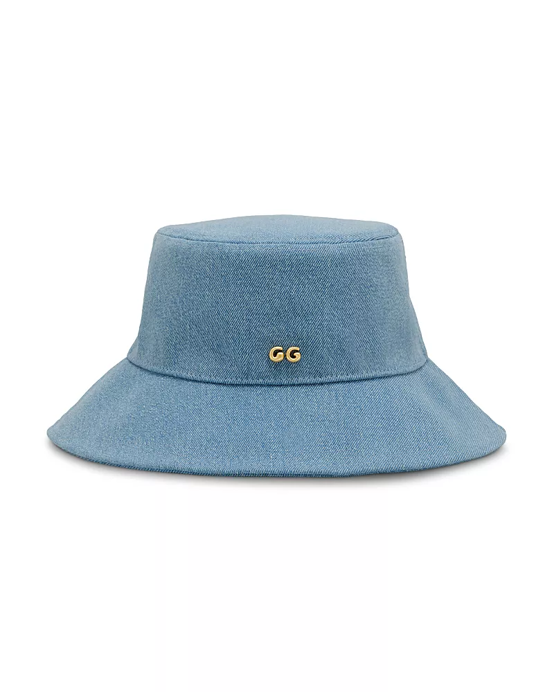 Cult Gaia Maddie Blue Denim Bucket Hat