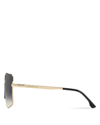 Square Double Bridge Sunglasses, 62mm