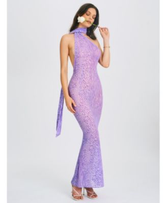  Olena Burnout Velvet Animal Print Maxi Dress