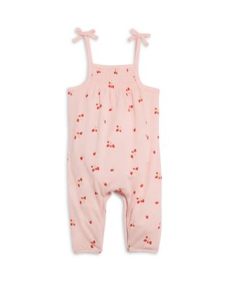 Girls' Strawberry Print Knit Coverall, Baby - Exclusive