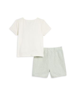 Boys' Slub Knit Henley Tee & Striped Shorts Set, Baby - Exclusive