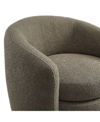  Affinity Upholstered Boucle Fabric Curved Back Armchair