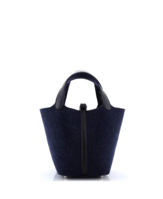 PM Picotin Lock Bag Felt with Leather