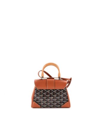  Mini Saigon Top Handle Bag Coated Canvas with Leather