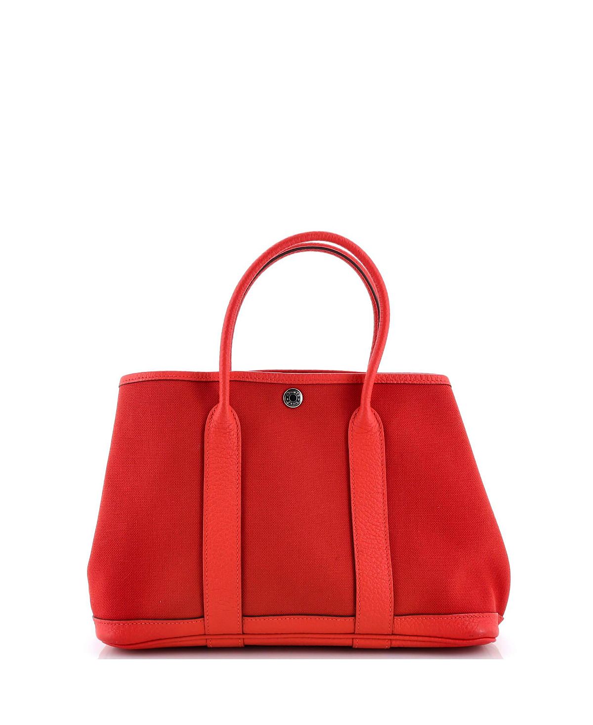 Pre-Owned HERMES 30 Garden Party Tote Toile and Leather