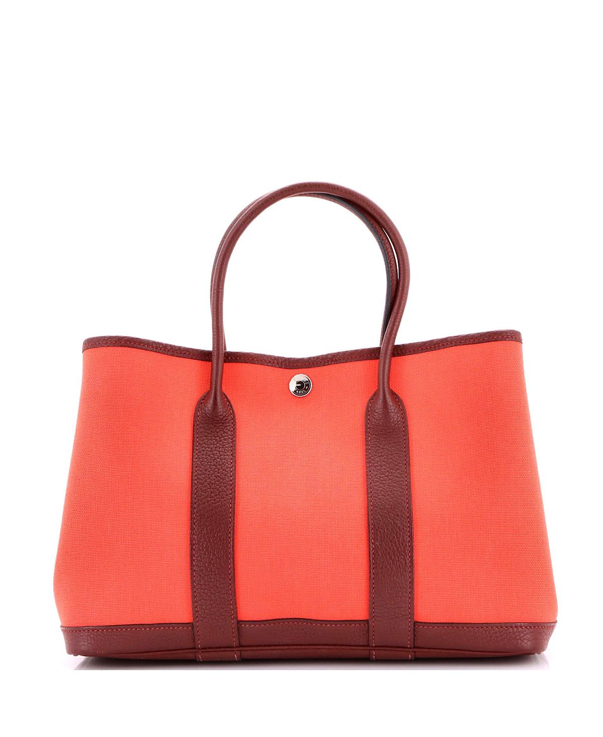 Pre-Owned HERMES 30 Garden Party Tote Toile and Leather