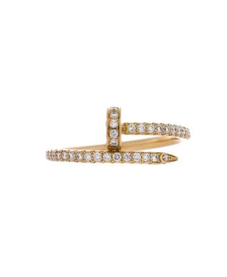  Small Juste un Clou Paved Ring 18K Gold with Diamonds