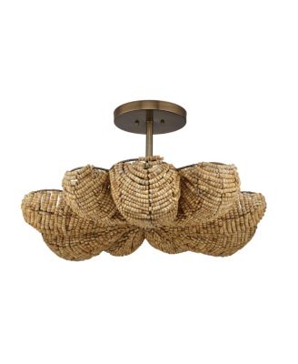  Anguilla Wood Beaded Semi-Flush Mount