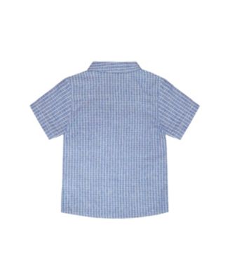 Boys' Chambray Denim Stripes Short-Sleeve Shirt - Little Kid