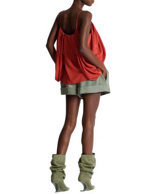  Draped Silk Crepe Top