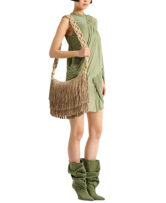  Ebene Hobo Fringed Suede Bag