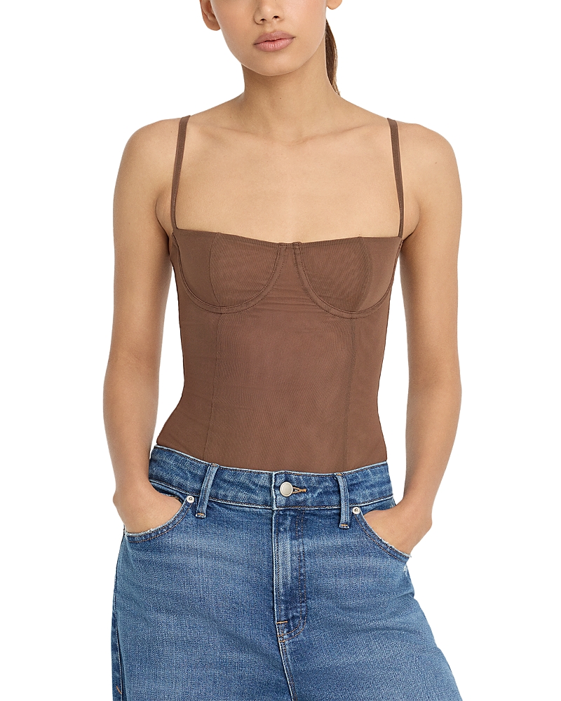 Good American Corset Demi Mesh Bodysuit
