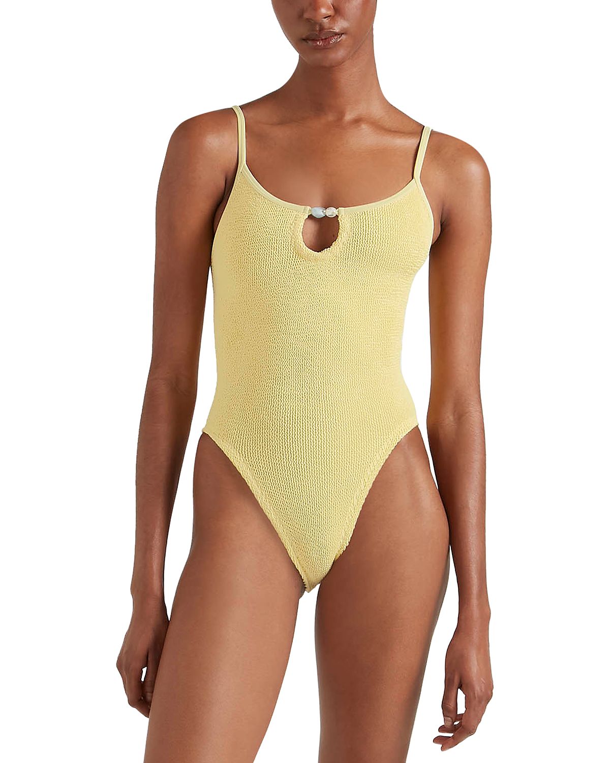 Hunza G Mia Beaded One Piece Swimsuit
