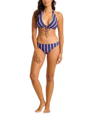 Deepsea Striped Halter Top & Hipster Bottom