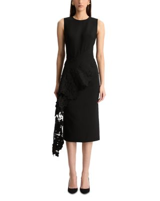 Sleeveless Lace Waist Detail Cocktail Dress