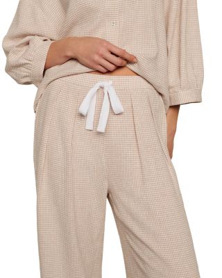 Linen Blend Relaxed Pajama Pants