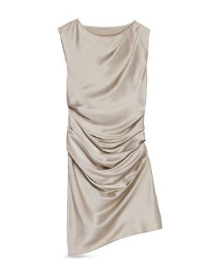 Silk Draped Mini Dress