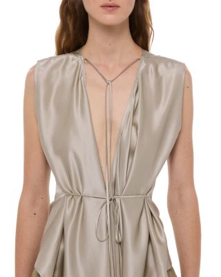 Silk Scarf Drape Top