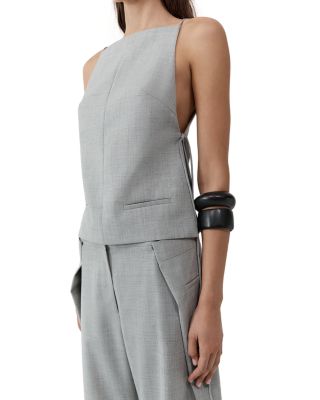 Square Neck Side Tie Top