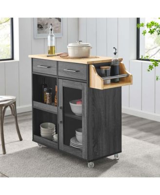 Culinary Kitchen Cart with Spice Rack