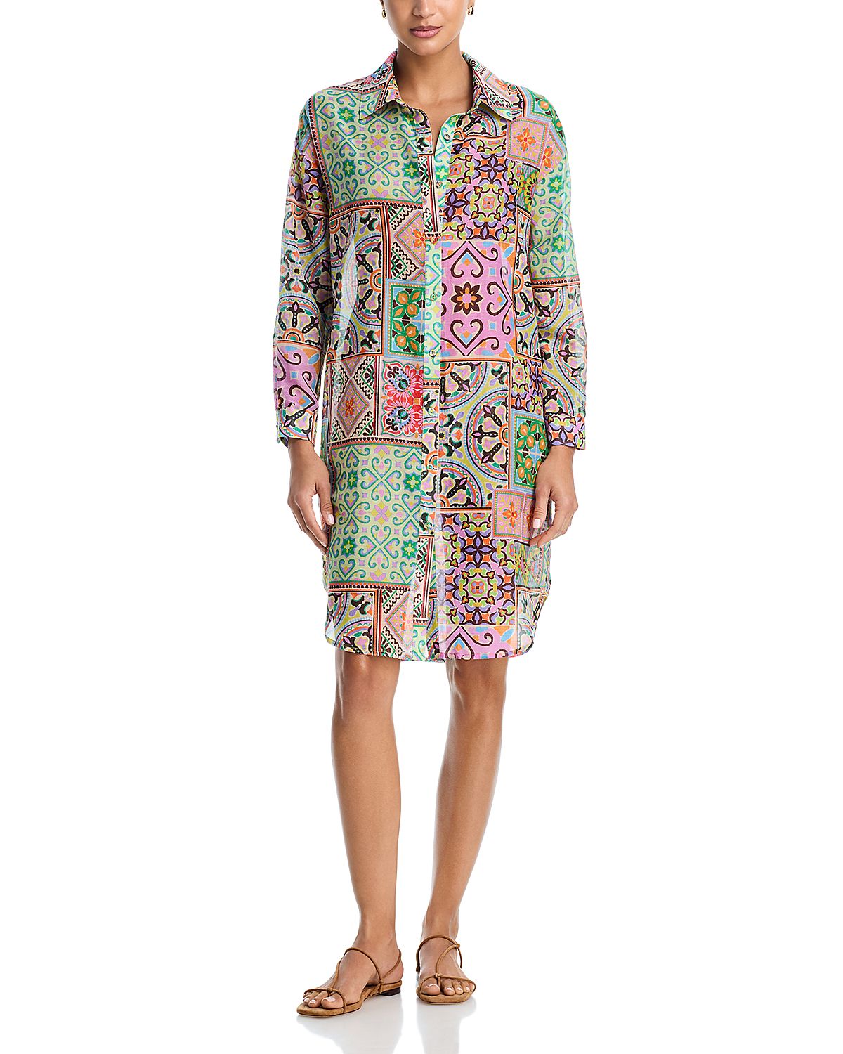 Johnny Was Long Shirt Dress Cover Up