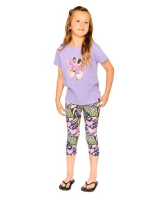 Girls' Organic Cotton Jersey Animal Slim Fit Capri - Big Kid