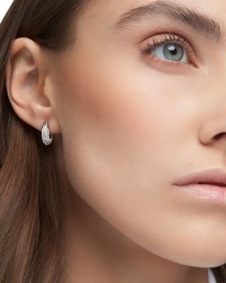 Dextera Pav&eacute; Hoop Earrings