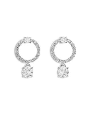 Constella Crystal & Cubic Zirconia Open Drop Earrings