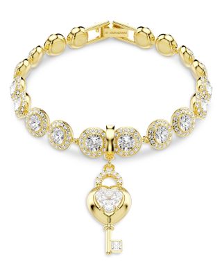 Idyllia Cubic Zirconia Heart Key Charm