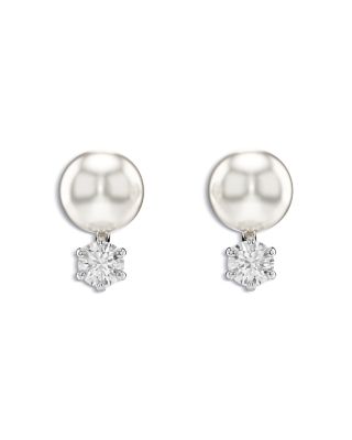 Matrix Cubic Zirconia & Imitation Pearl Stud Earrings