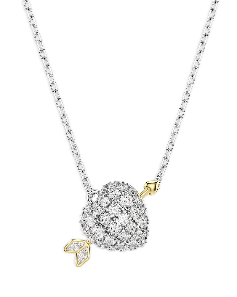 Swarovski Idyllia Crystal & Cubic Zirconia Heart Arrow Pendant Necklace, 14.87-17.75