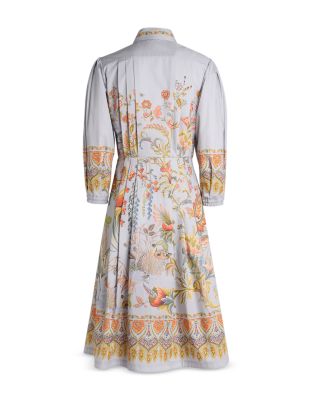 Knee Length Shirt Dress with Puffed Sleeves