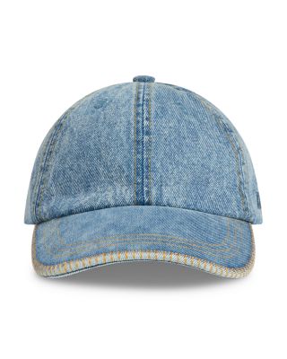 Denim Blanket Stitch Cap