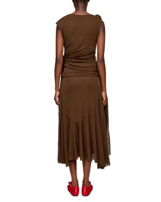 Mesh Draped Knot Dress