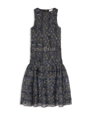 Belted Shibori Organza Dress