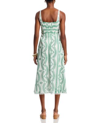 Embroidered Detail Midi Dress