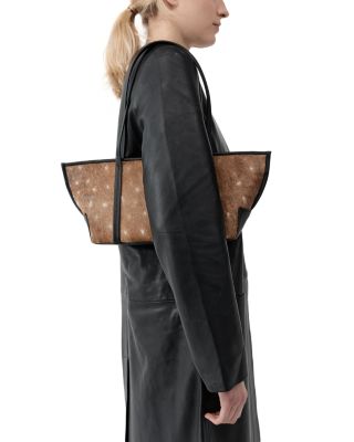 Bateau Slim Fawn Print Calf Hair Tote