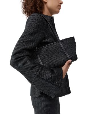 Bateau Slim Woven Leather Tote