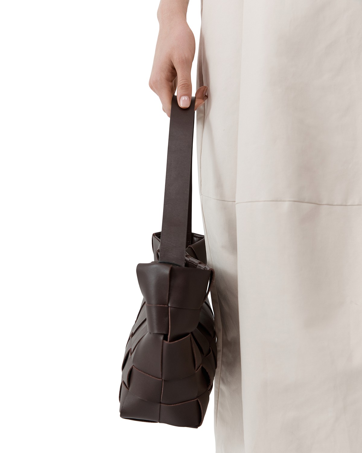 Mini Woven Leather Tote