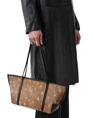 Bateau Slim Fawn Print Calf Hair Tote