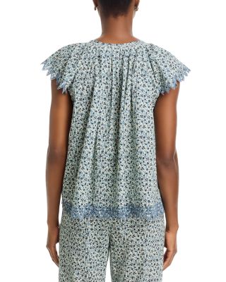 The Flutter Sleeve Eyelet Top