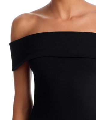 Ponte Off-the-Shoulder Bubble Hem Mini Dress - Exclusive