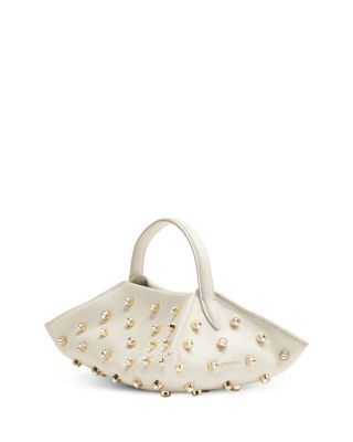 Origami Mini Crystal Studded Leather Handbag