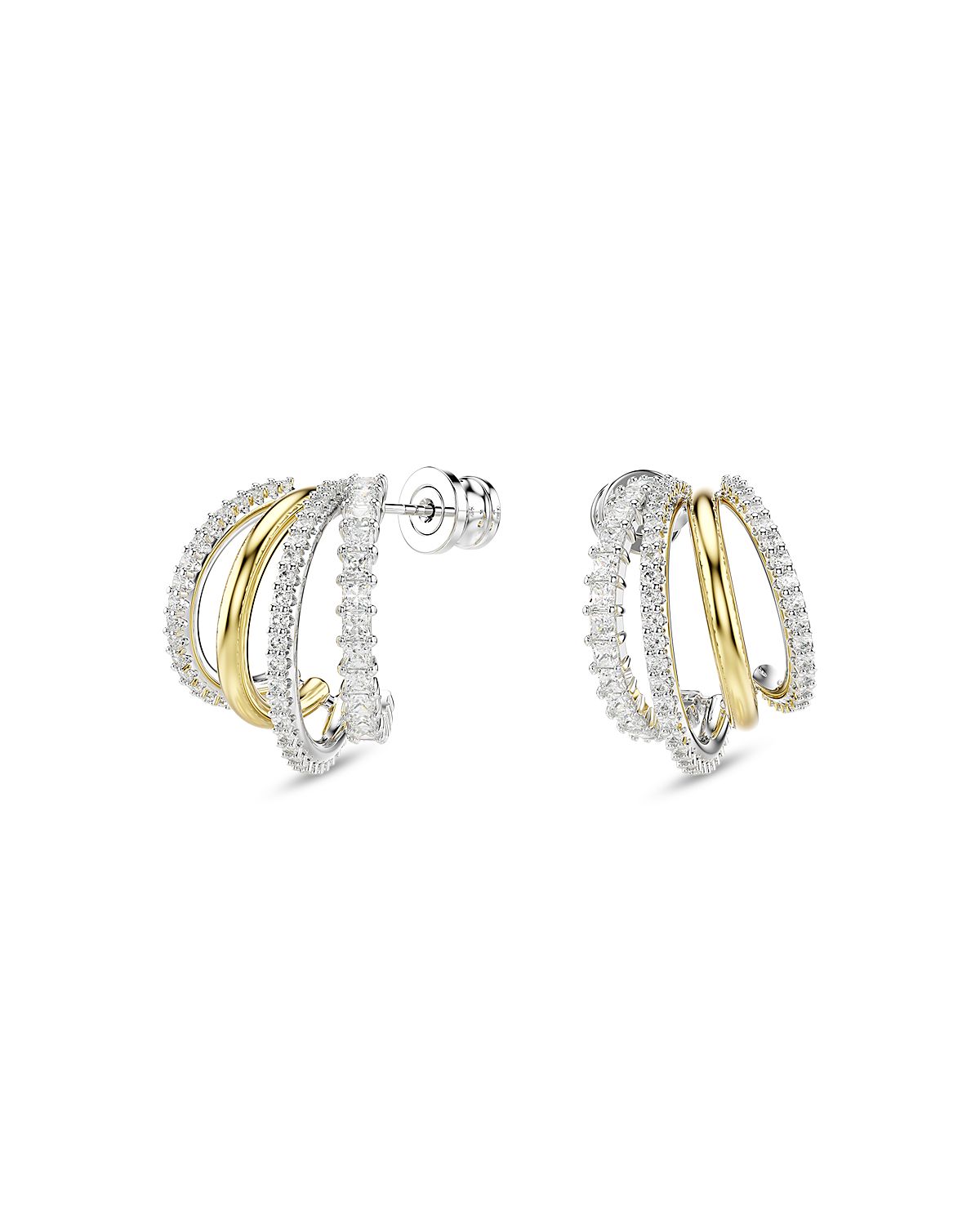 Swarovski Hyperbola Cubic Zirconia Multi Row Hoop Earrings