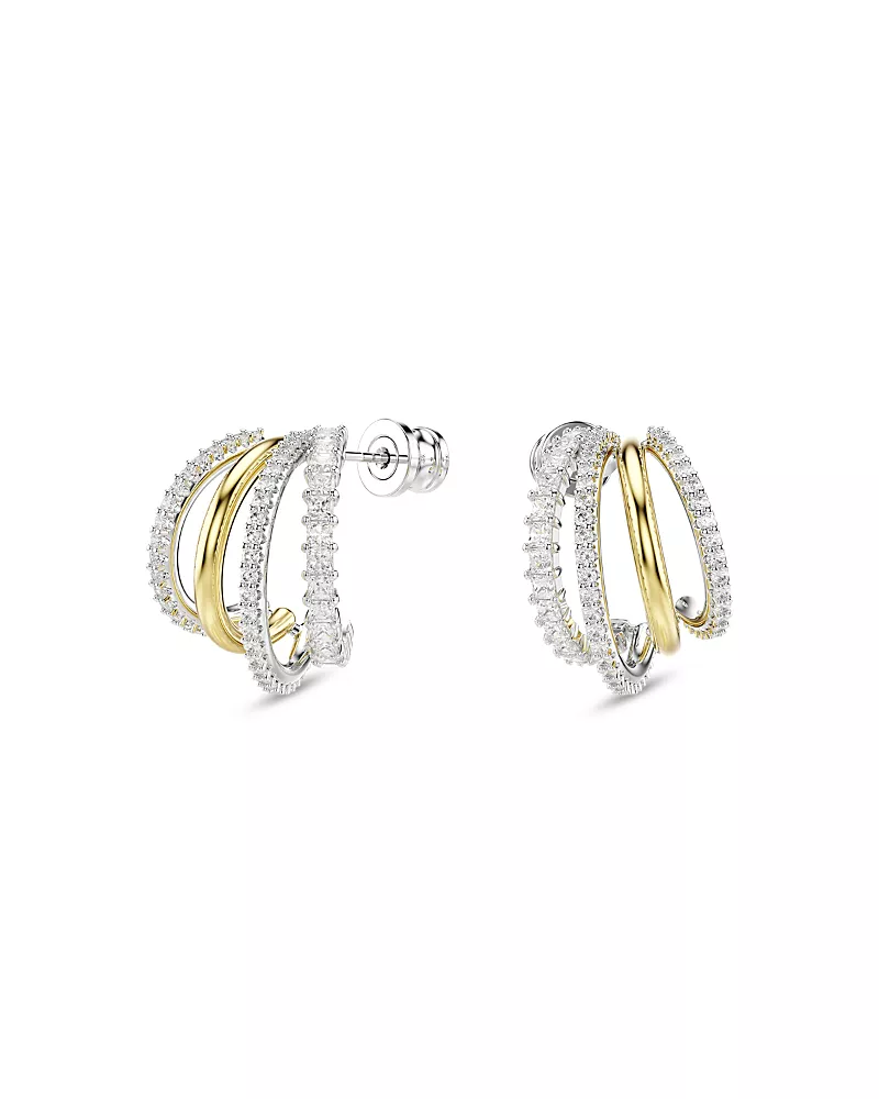 Swarovski Hyperbola Cubic Zirconia Multi Row Hoop Earrings