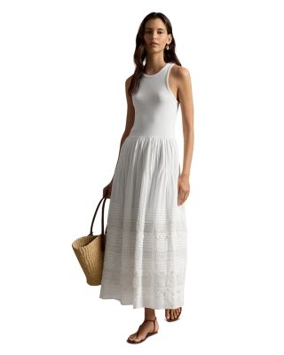 Lace Trim Tank Dress