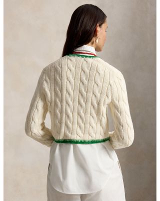 Cable Knit Cropped Cardigan