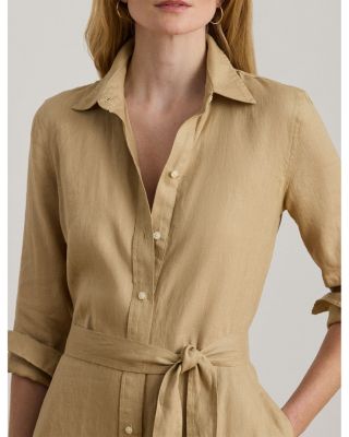 Belted Linen Shirtdress
